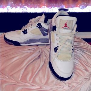 Retro Jordan 4 Cement Gray Oreo Authentic Y6 6